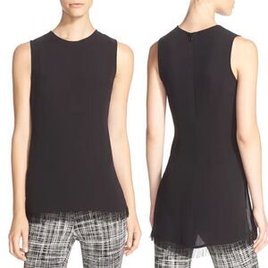 'Yinga' Sleeveless High/Low Fringe Hem Top